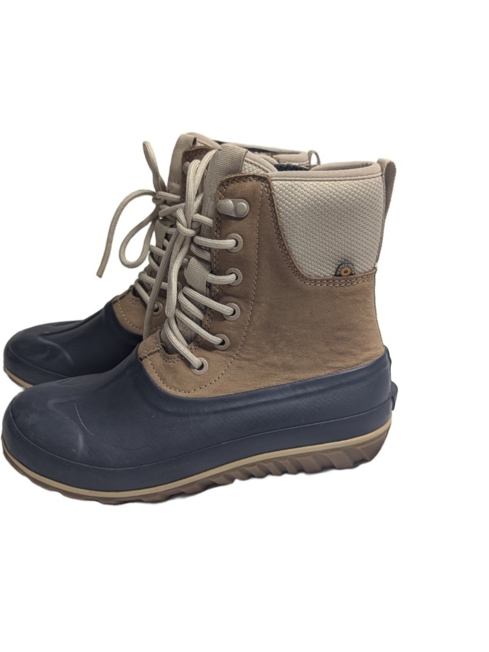BOGS Classic Lace Leather Women's Waterproof Boots Taupe Brown Size 7